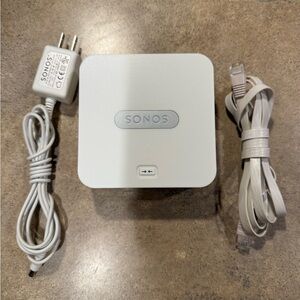 Sonos BRIDGE Wireless HiFi System White w/ Power Supply & Ethernet Cable Tested